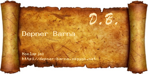Depner Barna névjegykártya